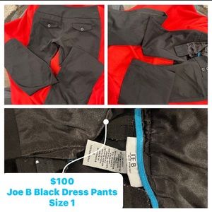 Joe B Black Dress Pants Size 1